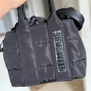 STEVE MADDEN BBANDO SATCHEL CROSSBODY BAG W AIRPOD CASE JUNIPER BLACK